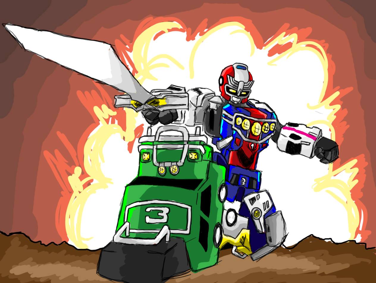 COOL ZORDS DON'T LOOK AT EXPLOSIONS!!!