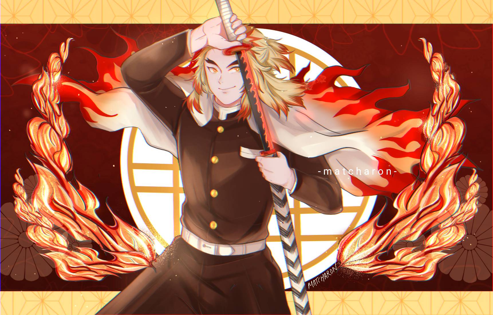 Fire Hashira Kyojuro Rengoku by MCAshe on DeviantArt