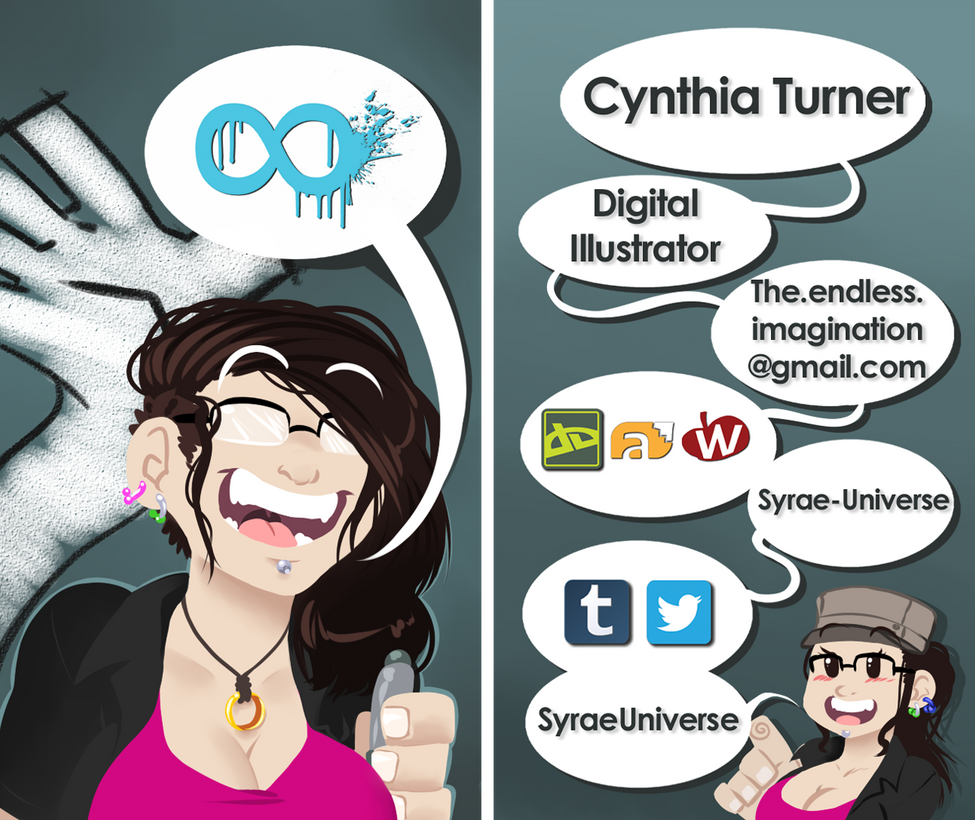 (Personal) Business Card 2017 (2) by Syrae-Universe