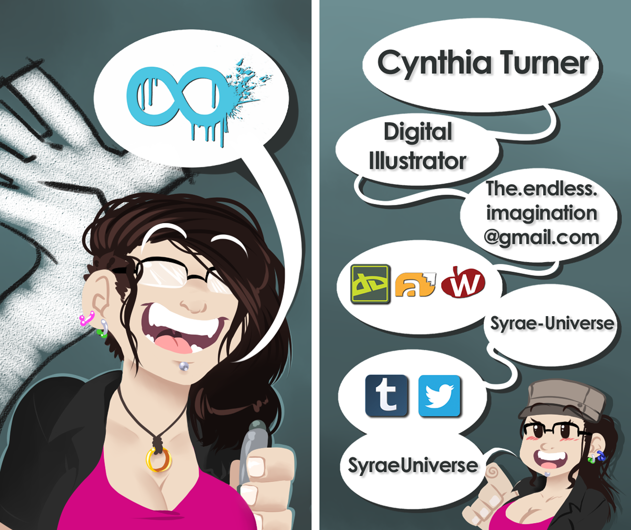 (Personal) Business Card 2017 (2) by Syrae-Universe