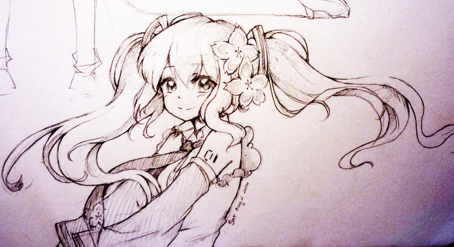 Sakura Miku Sketch