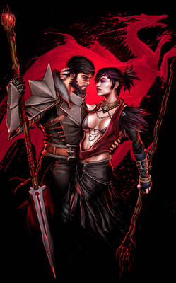 Dragon Age - Hawke  Morrigan fv