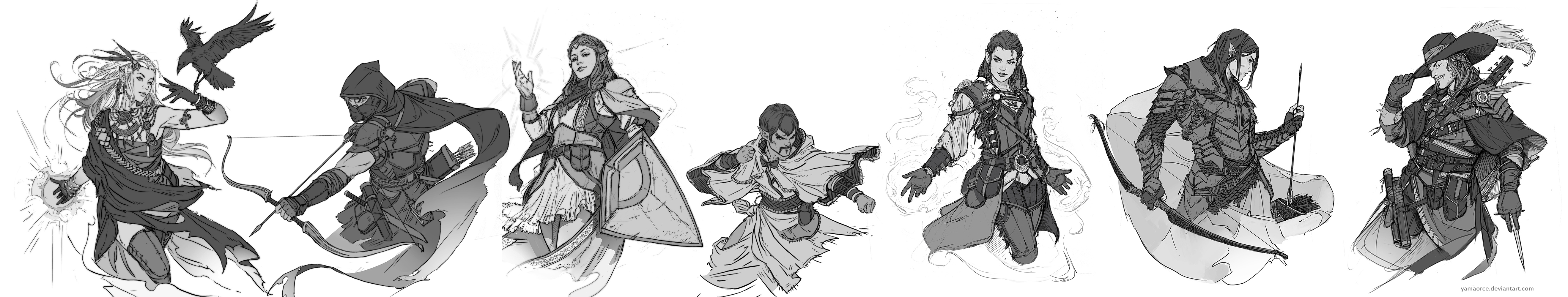 Character Sketches by YamaOrce