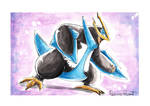 Empoleon Watercolor tradicional by Willian92