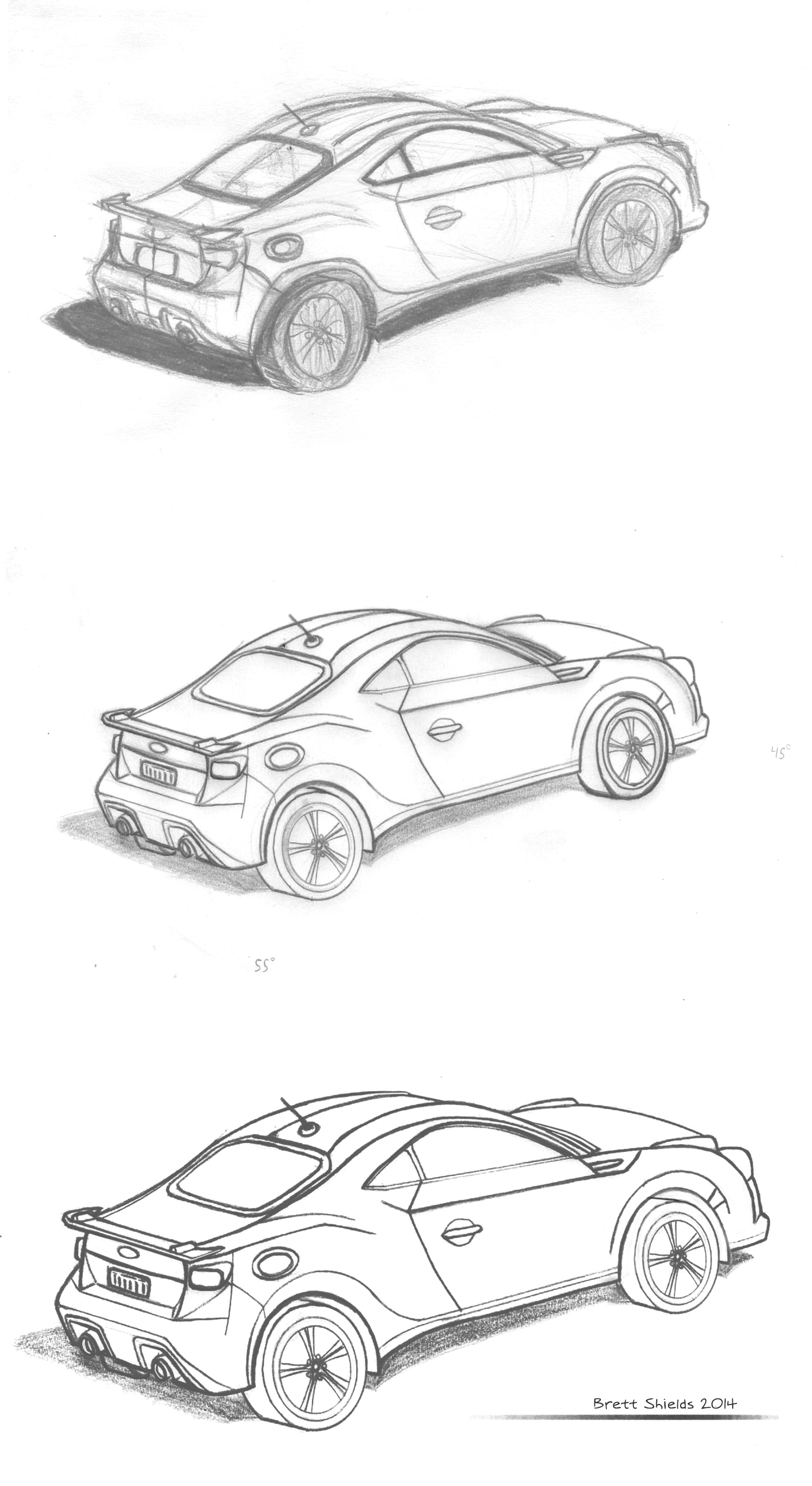 Car Sketch process