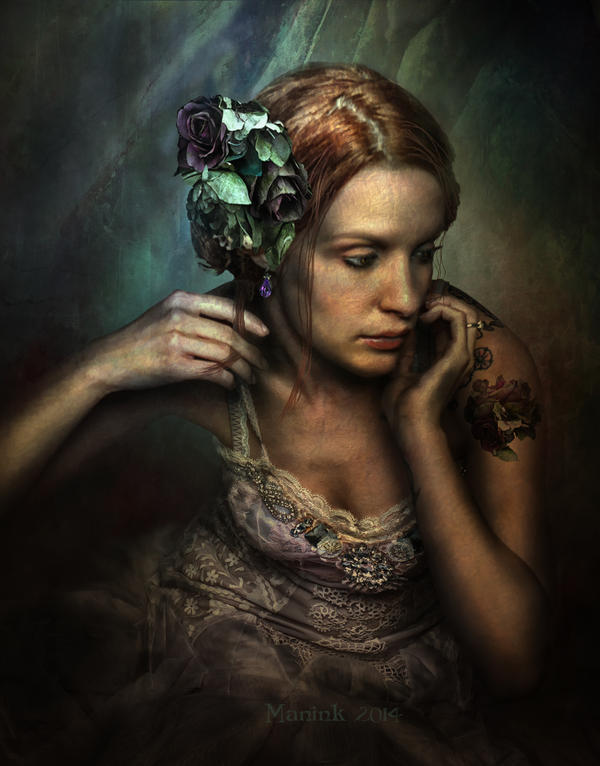 Girl With Flower Tatoo by Jans-art Girl With Flower Tatoo by Jans-art