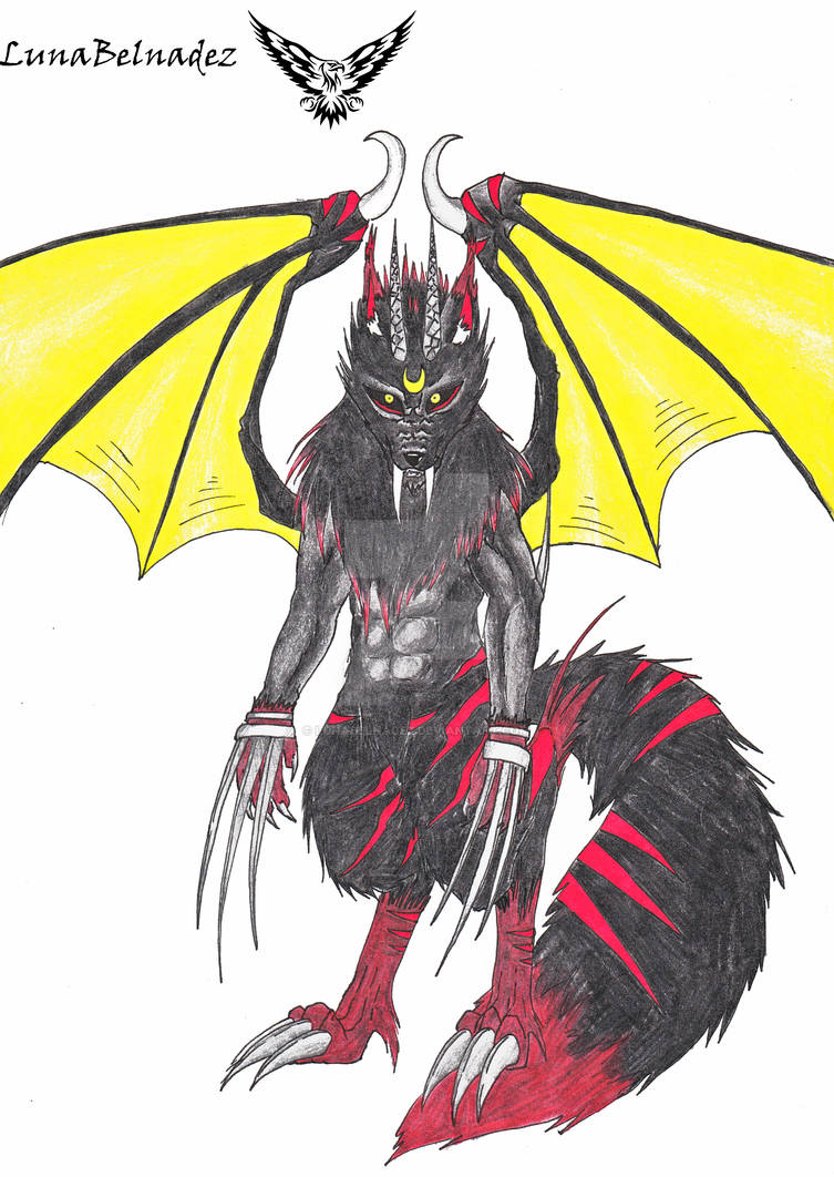 Winged Werewolf by LunaBelnadez on DeviantArt