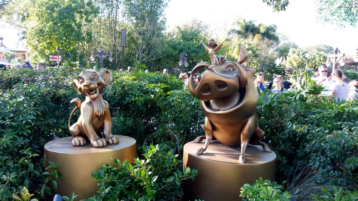 Simba Gold Statue Simba Timon and Pumba Gold Statue by AustinTurboForce on DeviantArt