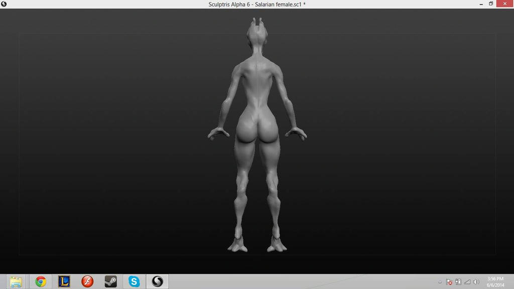 Salarian Female Concept (Rear View)