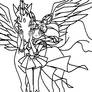 Rini and Pegasus Coloring Page