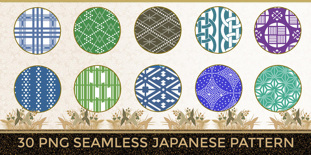 Japanese Pattern Pack 30 PNG Seamless Japanese Patterns: Pack 8 (30f) by o-yome on DeviantArt