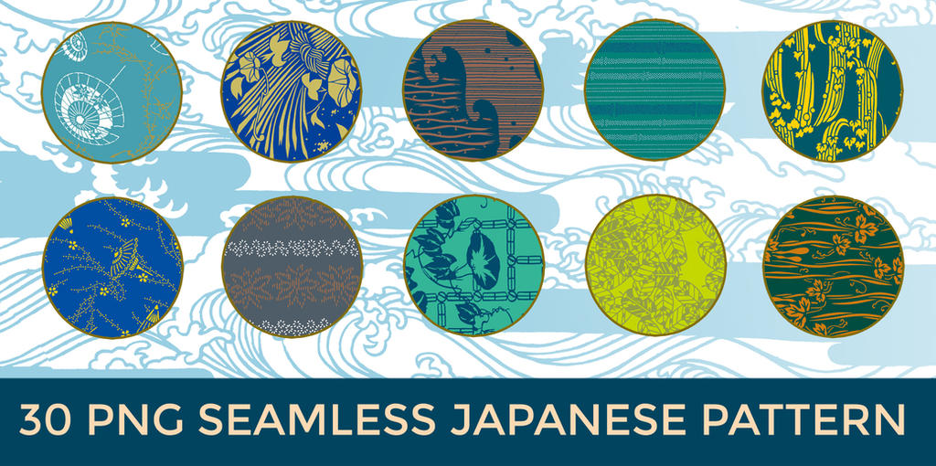 Japanese Original Patterns 30 PNG Seamless Japanese Patterns: Pack 2 by o-yome on DeviantArt