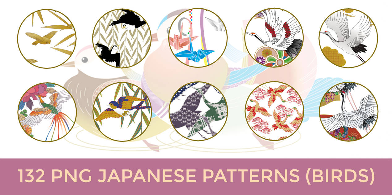 132 PNG Japanese Patterns (Birds) by o-yome on DeviantArt