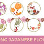 36 PNG Japanese Flower Frames and Borders