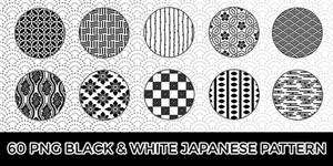 60 PNG BW Japanese Pattern