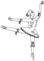 Ballerina 2 Line Art