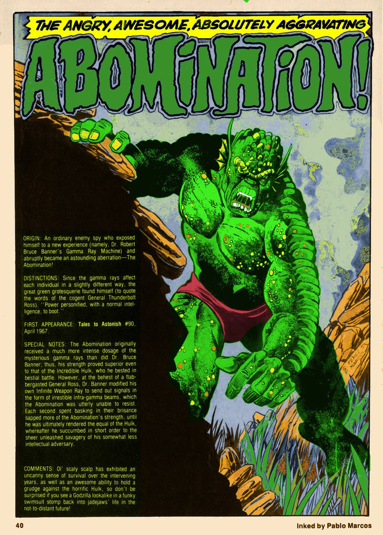 Abomination colored splash page by Aokayukay on DeviantArt