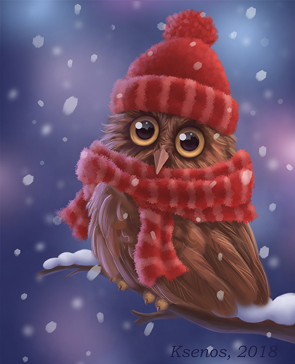 A Cute Owlet by Ksenos-ks on DeviantArt
