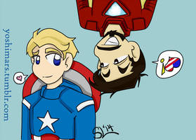 Chibi Steve and Tony