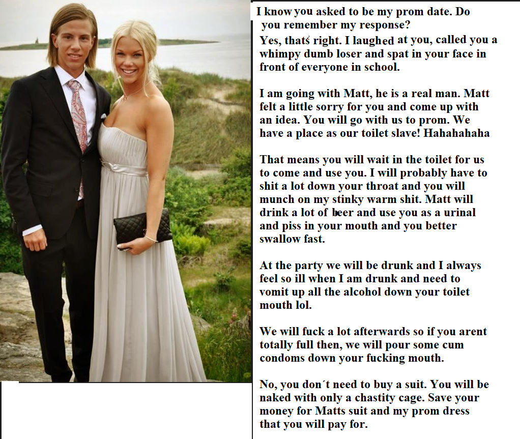 Toilet slave Caption Prom by nerpolli on DeviantArt