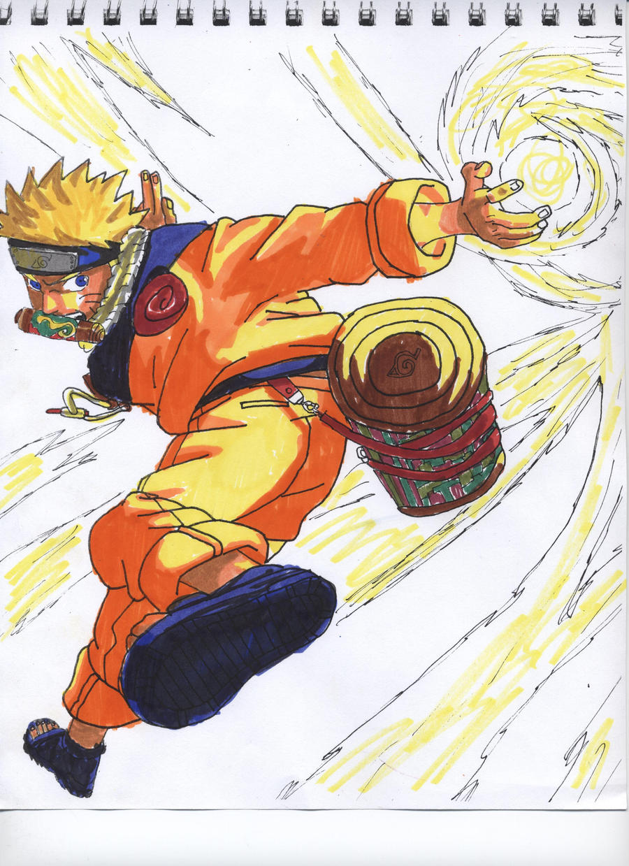 Naruto Rasengan Colored Manga