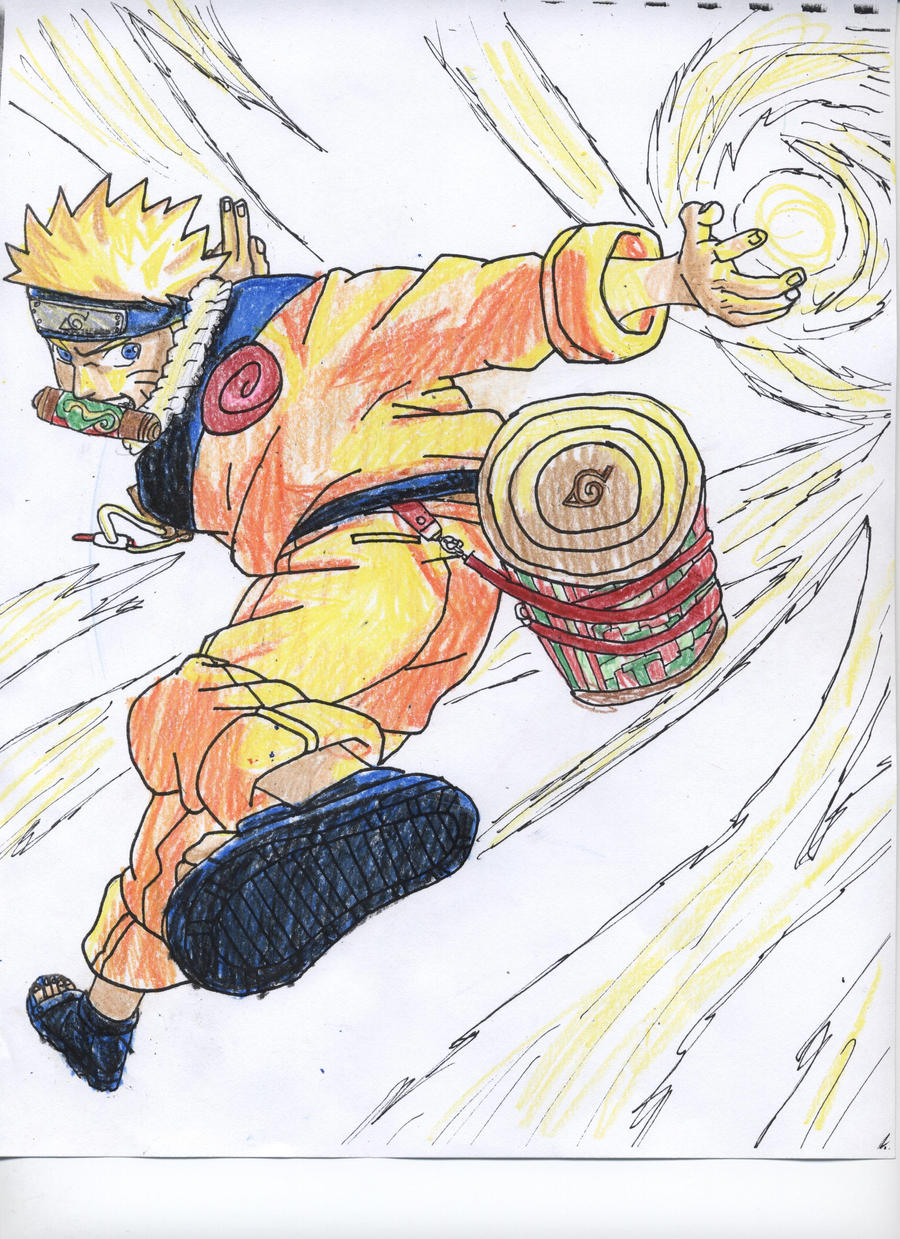 Naruto Rasengan Colored Manga