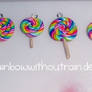 Rainbow lollipops