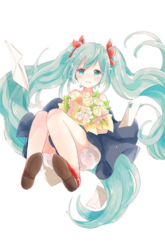 PNG Miku Hatsune [Render] by Thynph