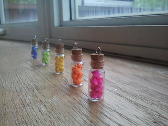 Miniature Wishing Jar Pendants