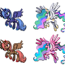 My Little Ponymon sprites : Legendarys