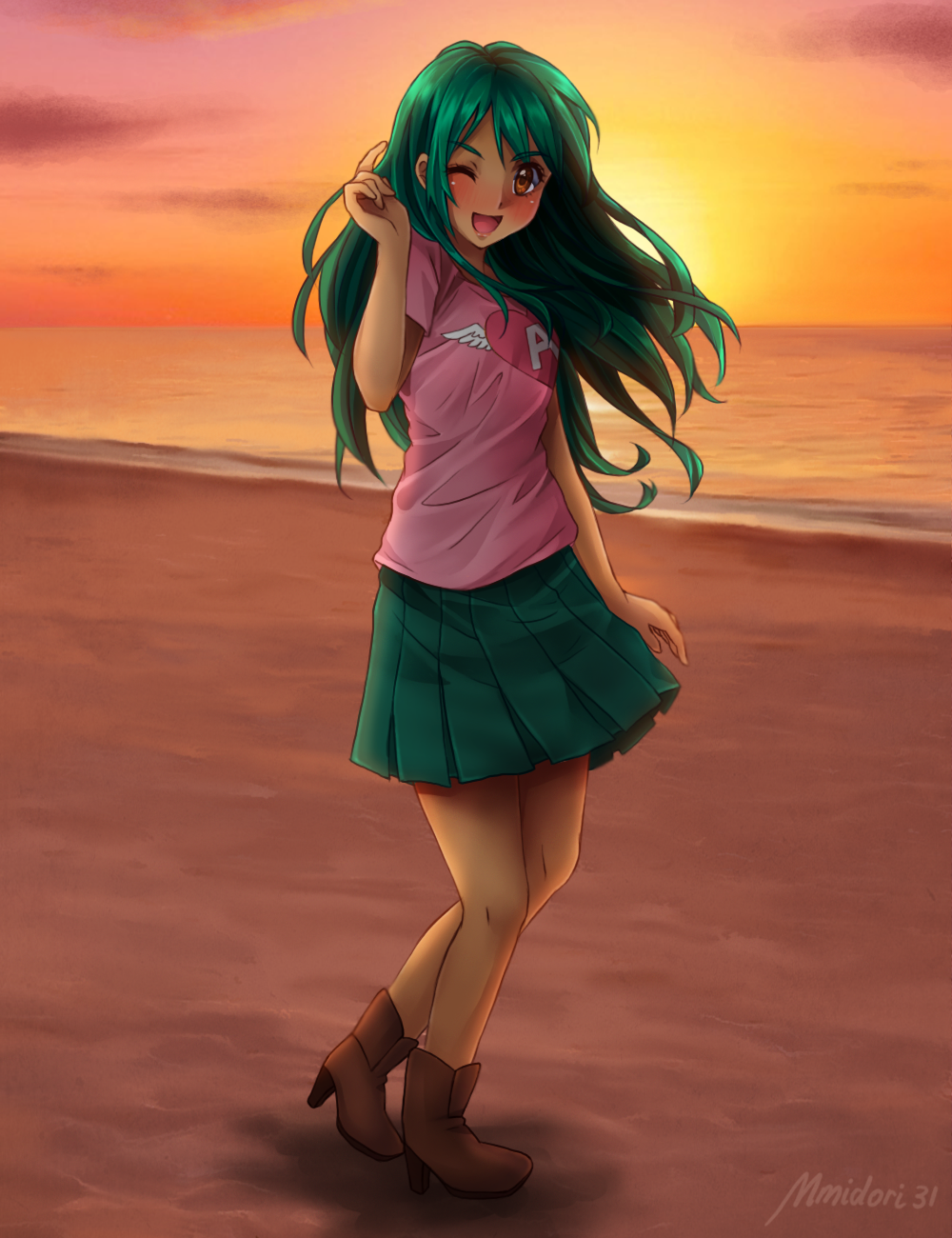 Awesomegirl At The Beach