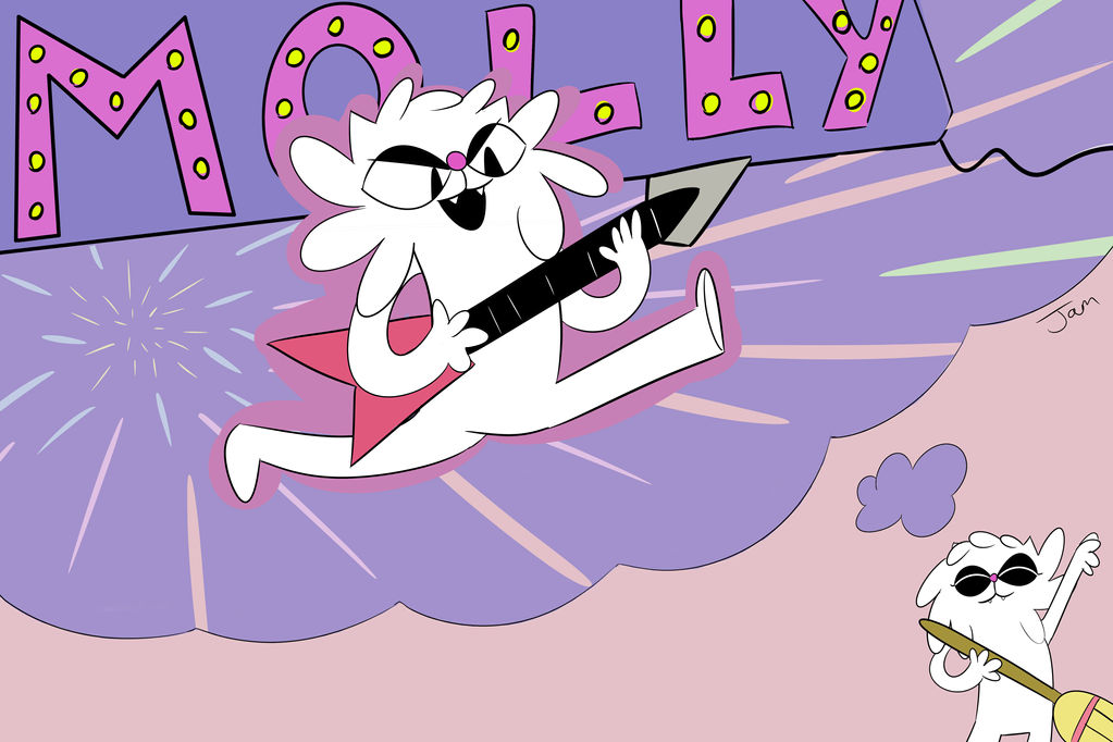 Molly rocking out my dude by bitsofjam on DeviantArt