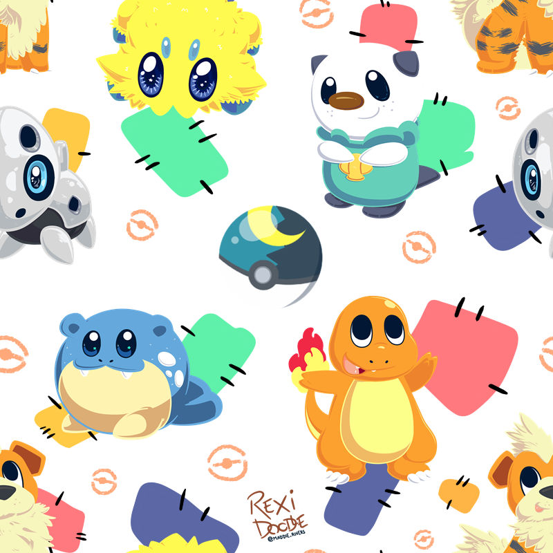 Pokemon Pattern Line Pokemon Pattern by RexiDoodle on DeviantArt
