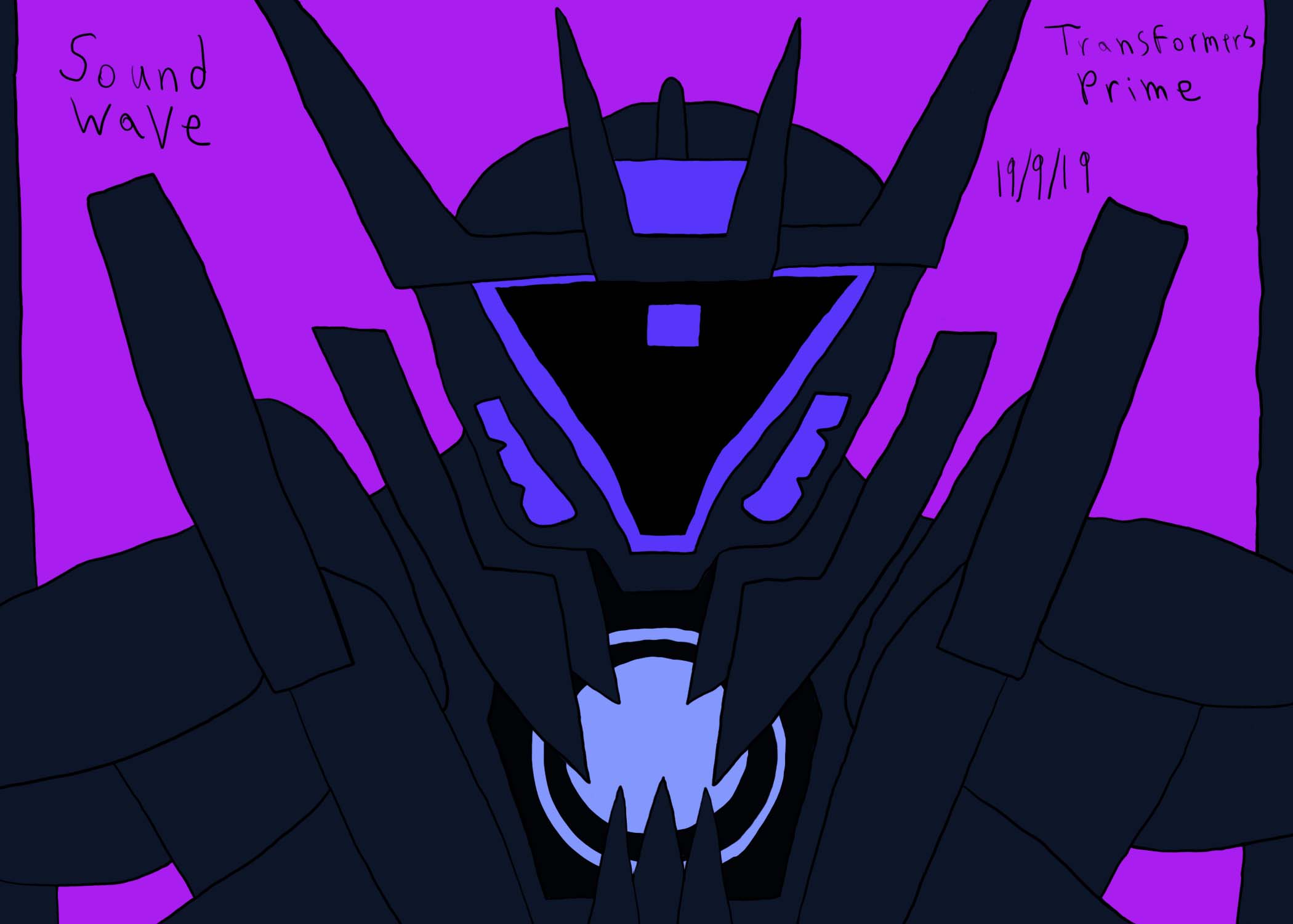 Transformers Prime - Soundwave's face by ValentineLdq on DeviantArt