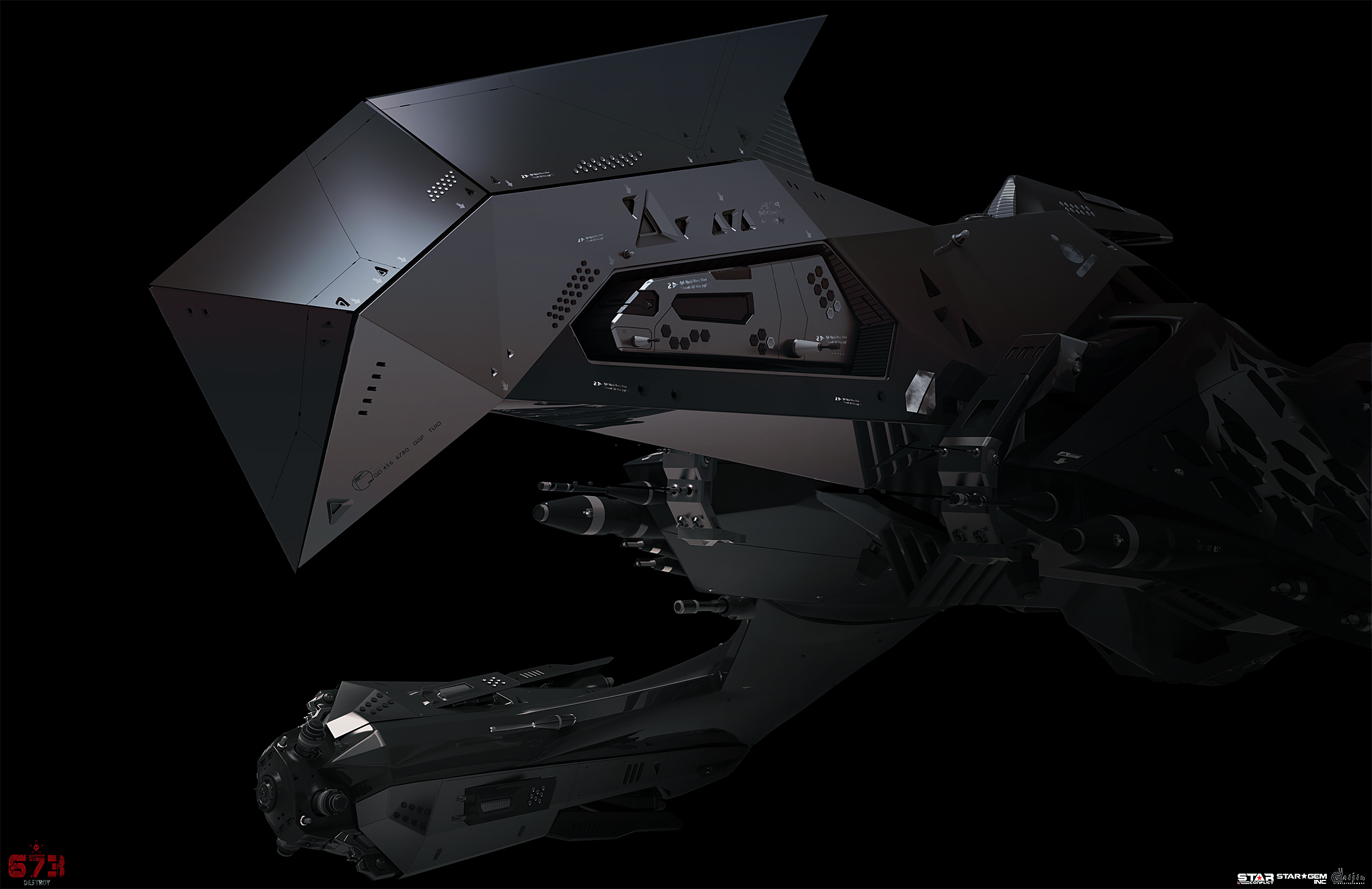 Concept spaceship for game Star Conflict