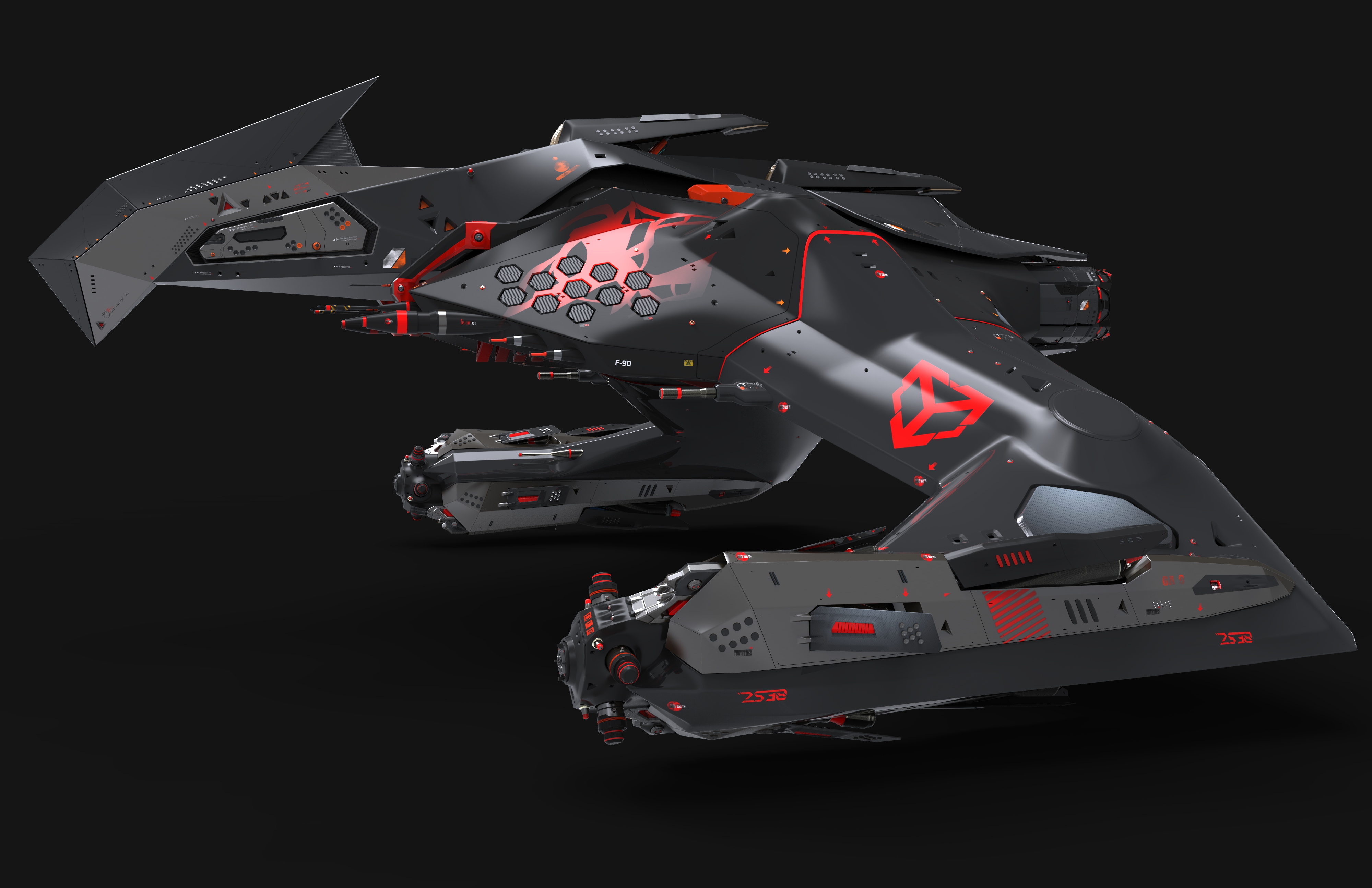 Concept spaceship for game Star Conflict