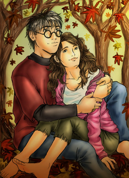 Autumn Harry and Hermione