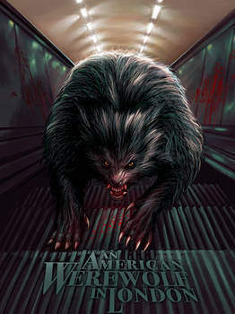 American Werewolf - escalator poster