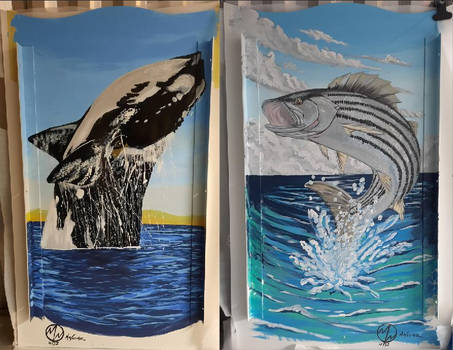 2Panels 1 Northern Wright Whale and Rock fish