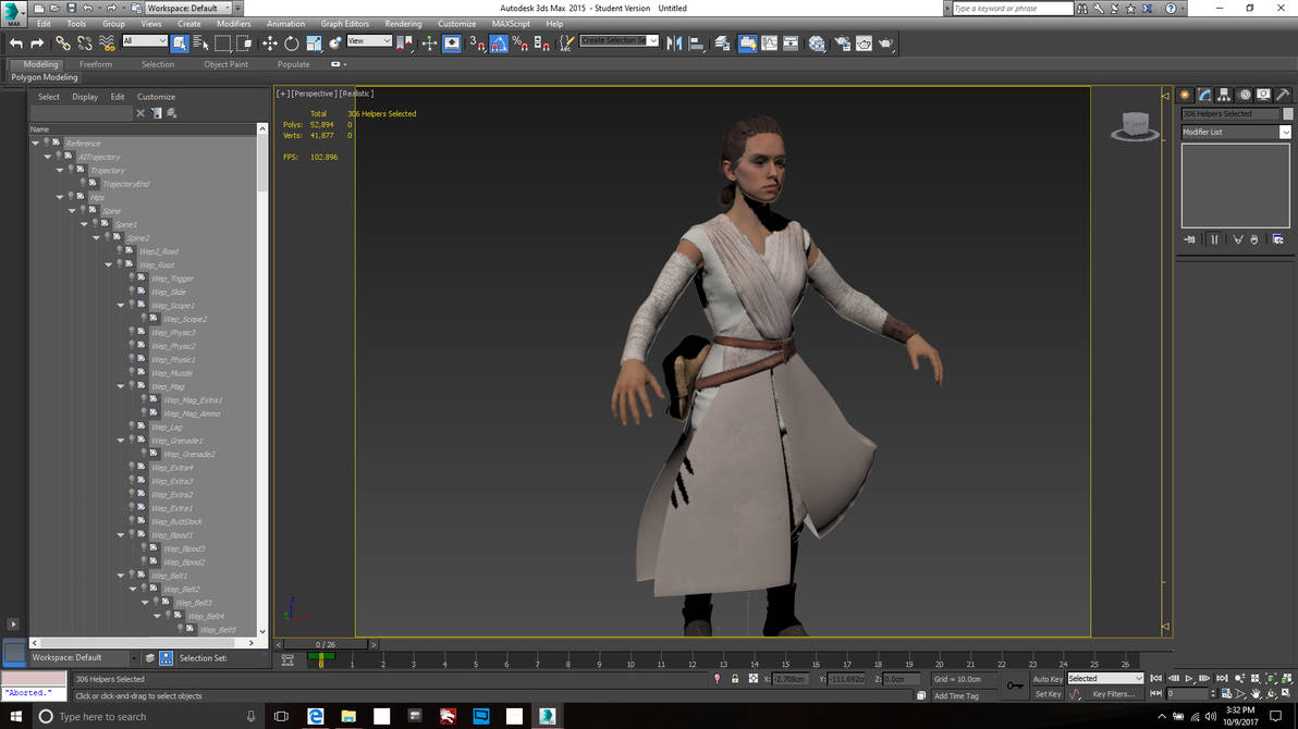 SWBF2 Rey in 3DS MAX by FleetAdmiral01 on DeviantArt