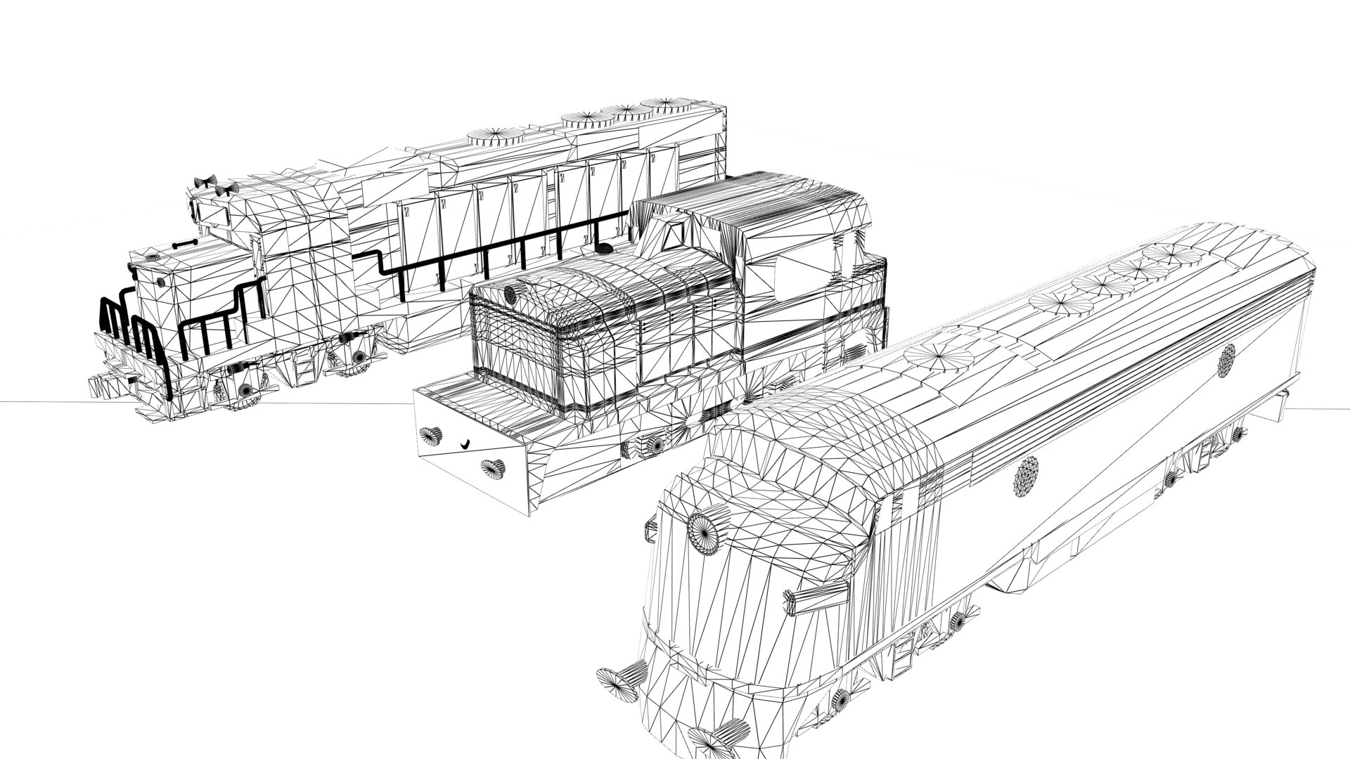 Wireframe Train Stylized Trains Wireframe by FleetAdmiral01 on DeviantArt