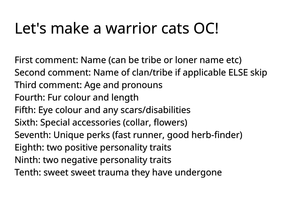 Character.AI - WarriorCatsOCBuilder