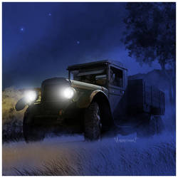 ZIS 6 (night mod) Soviet army cargo truck / WW2