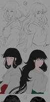 Kikyo and Kagome - Step by step