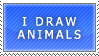 I Draw Animals Stamp by AmethystKirby