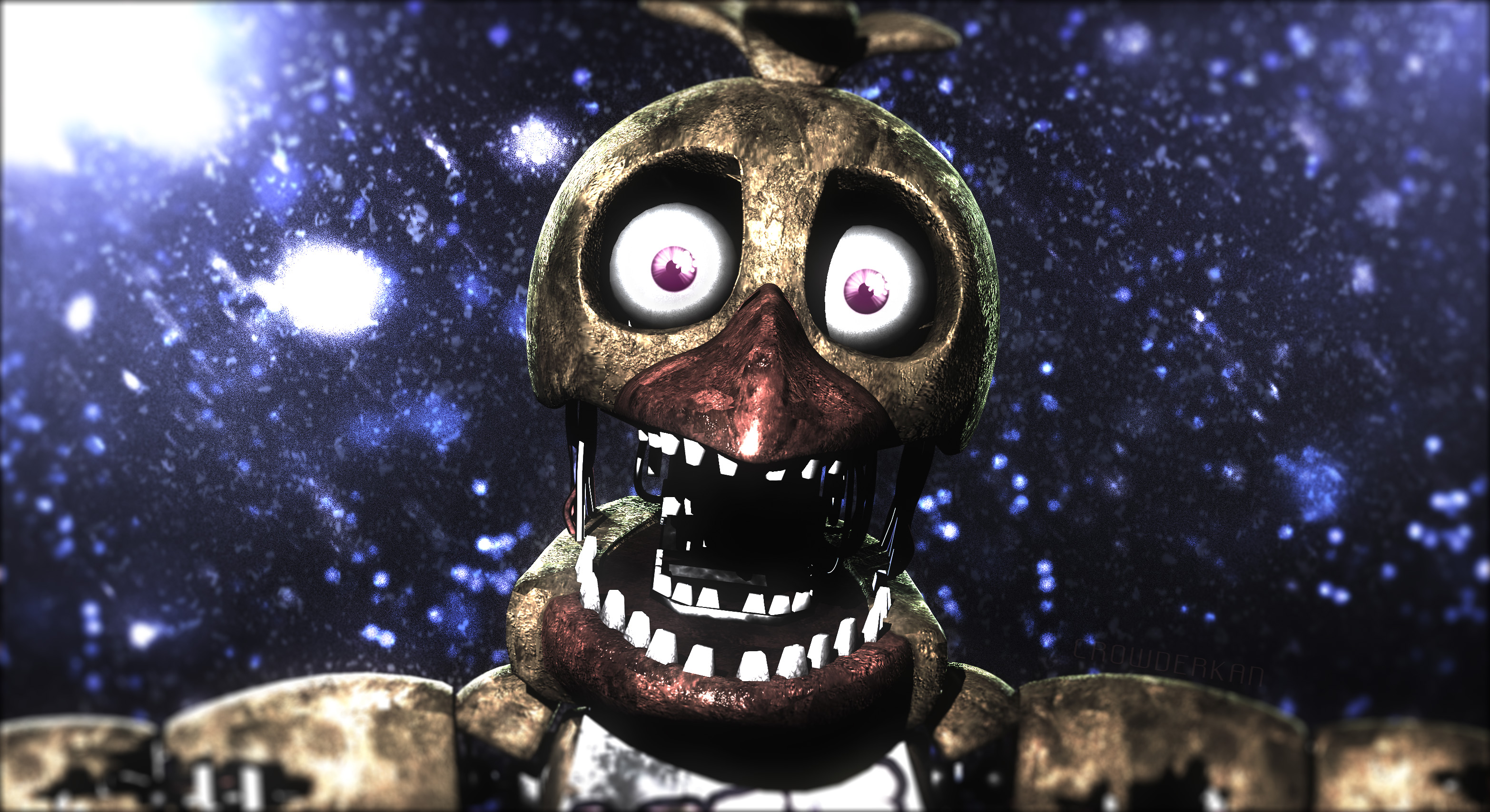 Withered Chica by Scanline3D on Newgrounds