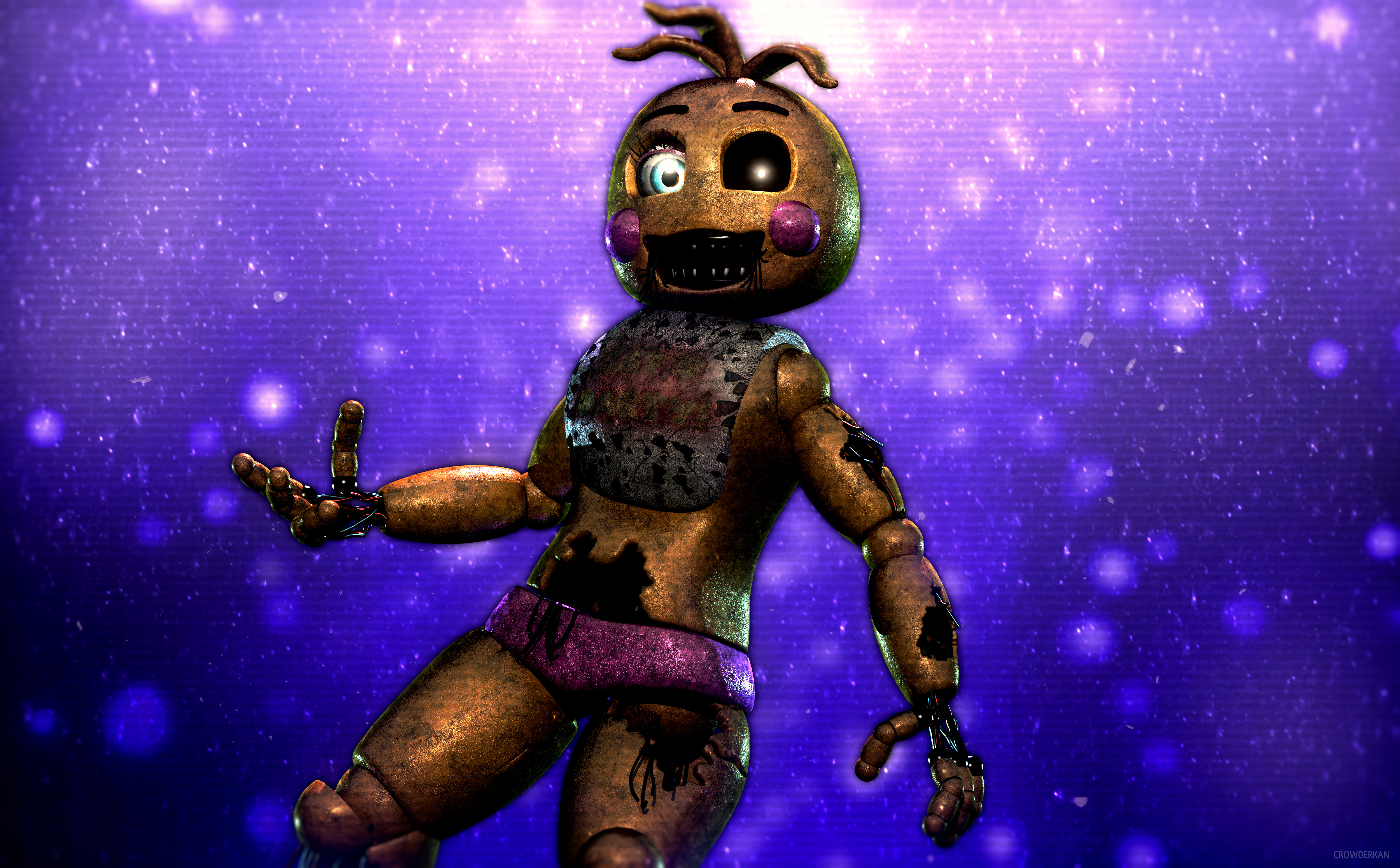 fnaf Withered Toy Chica - Toy Chica, HD Png Download - vhv