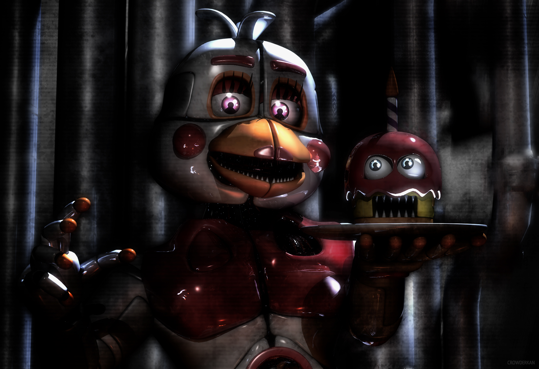 Funtime Chica (Unused Jumpscare image) 2 by Fnaf-lover1352 on DeviantArt