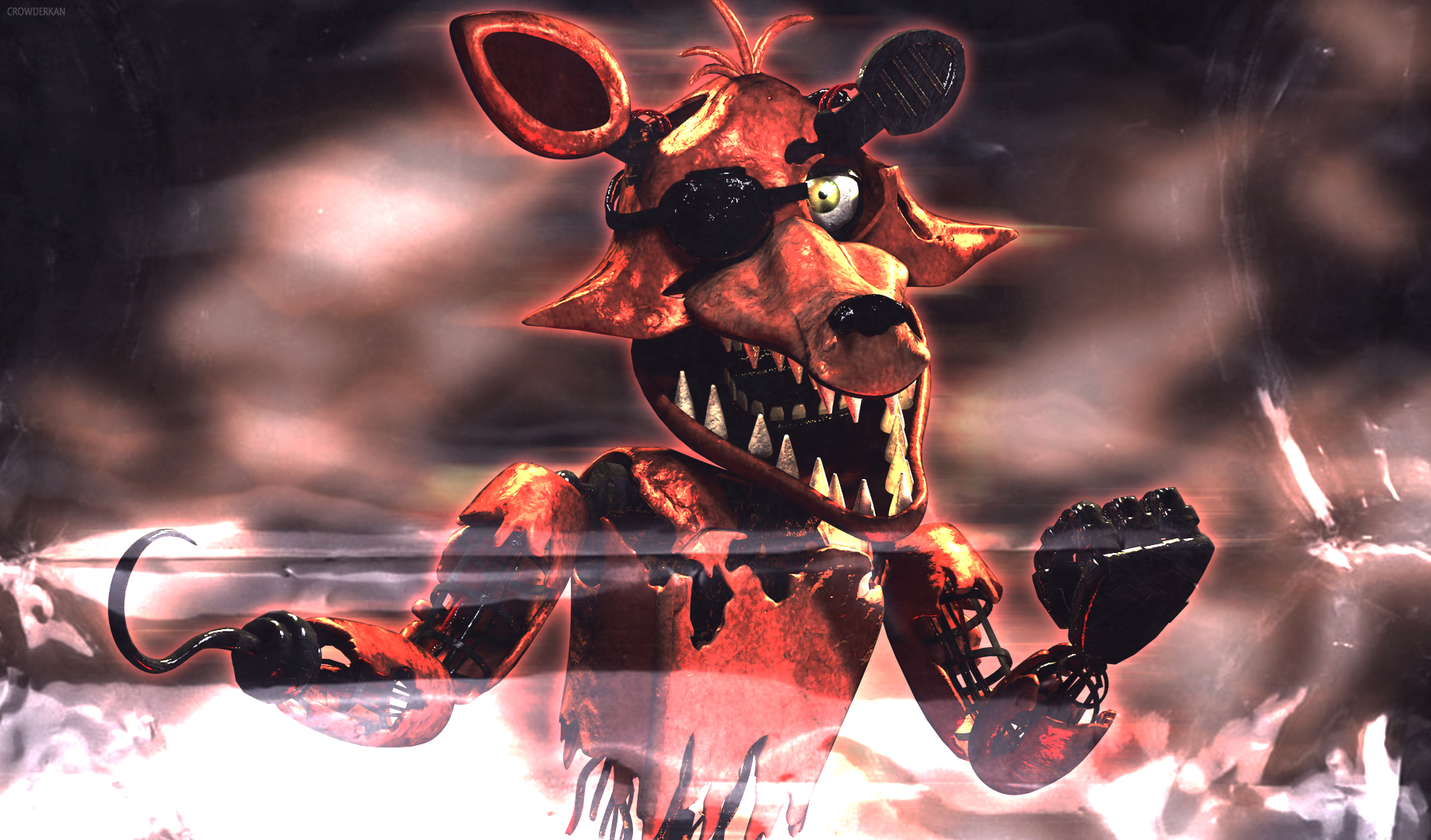 Download Fnaf Withered Foxy In Windows Wallpaper