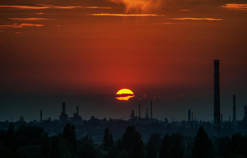 industrial sunset